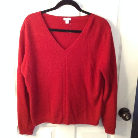 Apt. 9 "XL" 100% Red Cashmere Sweater, Quite Luxury, Couture, Classic Quality - Picture 1 of 5